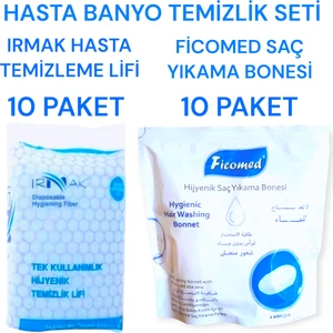 Saç Yıkama Bonesi - Irmak Hasta Temizleme Lifi 2'li Set