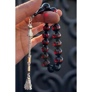 Erkek Sürmeli Kırmızı Efe Boy Maskot Büyük Toz Kehribar Tesbih