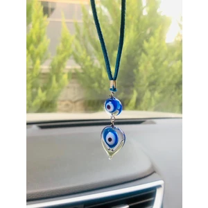 Cam Kalpli Araba Ayna Süsü Araba Nazarlık Nazar Koruması, 1 Adet Araba Hediyelik