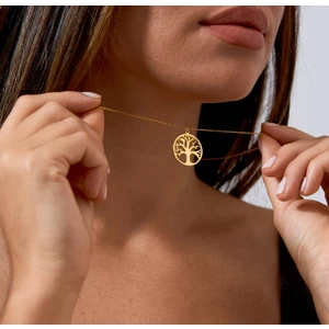 Hayat Ağacı 14 Ayar Altın Kolye