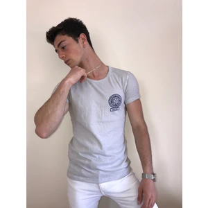 Unisex Bisiklet Yaka Baskılı Yıkamalı T-Shirt