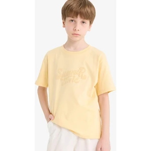 Erkek Çocuk Bisiklet Yaka Nakışlı Kısa Kollu Tişört E8457A825HS