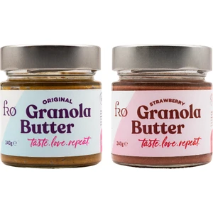 2'li Granola Butter Original ve Çilekli Glutensiz Şekersiz Vegan Sürülebilir Kahvaltılık 2x240gr