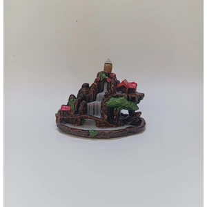 Mini Köprülü Dağ Şelale [ 10 adet tütsü hediyeli ] Geri Akış Tütsülük Buhurdanlık Oda Kokusu