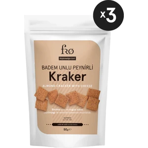3'lü Badem Unlu Peynirli Kraker Glutensiz Doyurucu Sağlıklı Katkısız Atıştırmalık