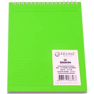 Bloknot A4 Kareli Plastik Kapak 100 Yaprak Karışık Renk