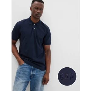 Erkek Lacivert Gap Logo Piqué Polo Yaka T-Shirt