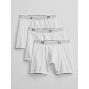 Erkek Beyaz Gap Logo 3'lü Boxer Seti
