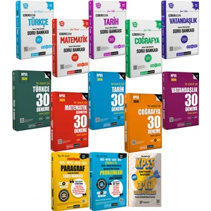 2026 Kpss Gygk Ezberbozan Tüm Dersler Çözümlü Soru Bankası-30 Deneme-Paragraf-Akıl Yürütme-3 Deneme