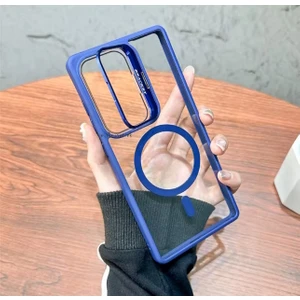 Samsung Galaxy A36 Kılıf Standlı Mika Magsafe Hassas Butonlu Metal Tuşlu + Kamera Lens Camı Hediyeli Set