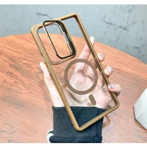 Samsung Galaxy A36 Kılıf Standlı Mika Magsafe Hassas Butonlu Metal Tuşlu + Kamera Lens Camı Hediyeli Set