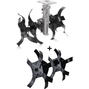 Tırpan Akrep Toprak Çapalama Aparatı Sırt – Yan Uyumlu 26MM 4 Diş (Kare) + Yedek Bıçakları