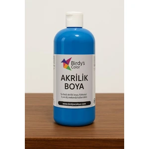 Mavi Akrilik Boya 500GR - 2li Fırça Hediyeli