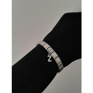 Çelik Z Harfli Zirkon Taşlı Italyan Charm Bileklik