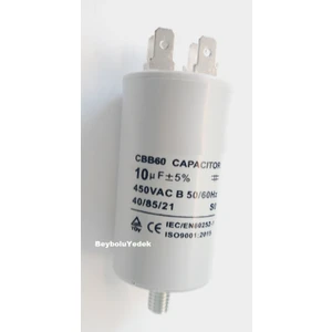 10 Mf Kondansatör ,10 Mf 450 Vac 50 Hz Motor Kapasitör