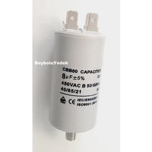 8 Mf Kondansatör , 8 Mf 450 Vac 50 Hz Motor Kapasitör