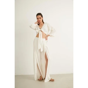 Pamuk Keten Plaj Pantolon