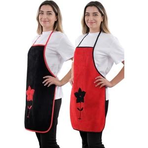 Wellsoft Ikili Paket Nakışlı Mutfak Önlüğü Sıvı Geçirmez Su Geçirmez Mutfak Önlüğü