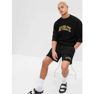 Erkek Siyah Gap Logo Yarım Kol Sweatshirt