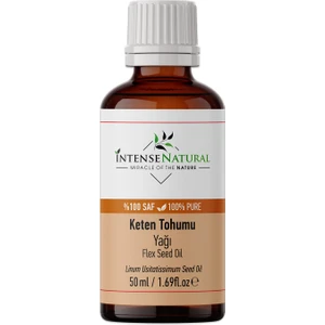 Intense Natural Keten Tohumu Yağı Soğuk Sıkım 50 ml %100 Saf ve Doğal Flax Seed Oil