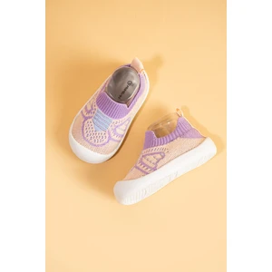 Docol Kız Çocuk&bebek Esnek, Rahat Ortopedik Taban Pembe ve Mor Günlük Ilk Adım Ayakkabısı/sneaker
