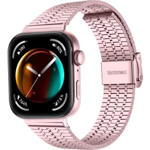 Huawei Watch Fit 4 & Watch Fit 4 Pro Uyumlu Kordon A+Kalite Metal Paslanmaz Ayarlanabilir Kordon