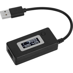 USB Voltaj ve Akım Ölçer Test Cihazı - LCD Ekranlı 4-30V 0-3A USB Şarj Ölçer Multimetre