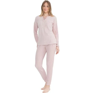 U.S. Polo Assn. Kadın Pembe Melanj Pijama Takımı