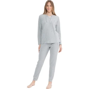 U.S. Polo Assn. Kadın Gri Melanj Pijama Takımı