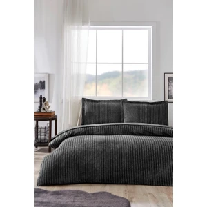 Antrasit Noir Çift Kişilik Lastikli Fitted Çarşaf Nevresim Takımı  5250