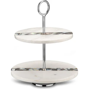 Romano Mermer 2 Katlı Servislik Beyaz