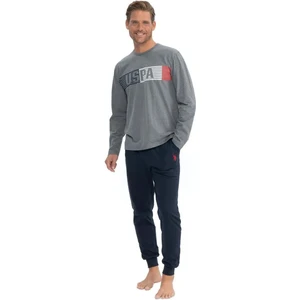 U.S. Polo Assn. Erkek Antrasit Melanj Yuvarlak Yaka Pijama Takımı