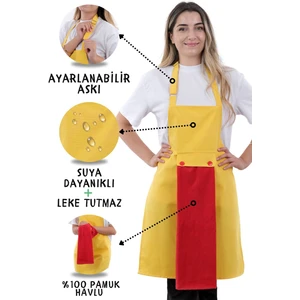 Star Ayar Askılı Havlulu Mutfak Önlüğü Seti (Havlulu Önlük)