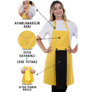 Star Ayar Askılı Havlulu Mutfak Önlüğü Seti (Havlulu Önlük)