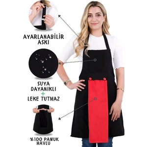 Star Ayar Askılı Havlulu Mutfak Önlüğü Seti (Havlulu Önlük)