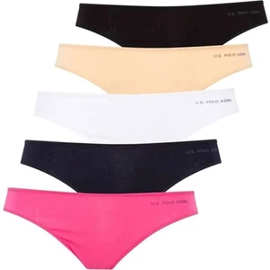 U.S. Polo Assn. Kadın Çok Renkli 5'li 67006 Kıl Lastikli Slip
