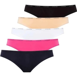 U.S. Polo Assn. Kadın Çok Renkli 67001 5'li Düşük Bel Slip