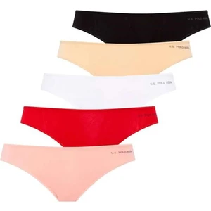 U.S. Polo Assn. 67005 Kadın Çok Renkli 5'li Kıl Lastikli String