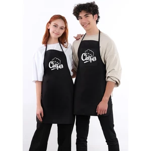 Beautiful İkili Önlük Sıvı Geçirmez Mutfak Önlüğü SİYAH01- 50 x 70 cm
