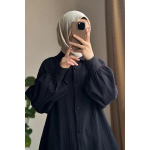 Ande Tesettür Kloş Müslin Ferace-Siyah