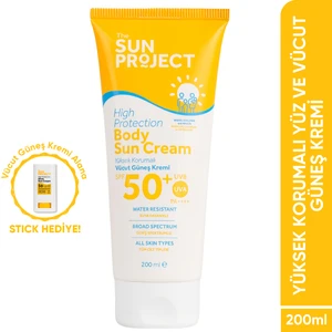 The Sun Project Yüksek Korumalı Aile Boyu Yüz ve Vücut Güneş Kremi 50+ Spf Pa++++ 200 ml