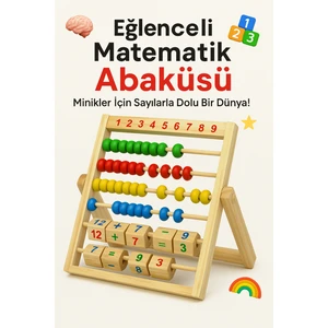 Bu-Bu Ahşap Abaküs Dört İşlemli