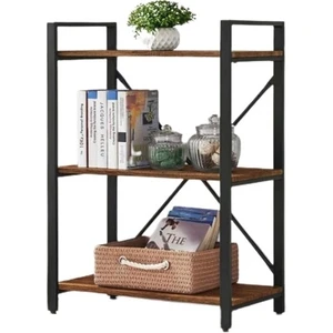 3 Katlı Kitaplık - Ahşap Duvar Rafı, Dekoratif Raf