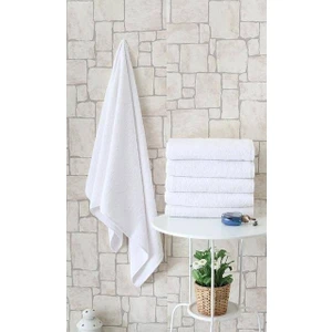 Nevresim Dünyası Otel Tipi 6lı 70x140 Banyo Havlusu Beyaz