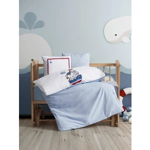 Cotton Box Punch Nakışlı Bebek Nevresim Takımı Miniyo Mavi