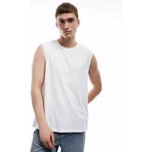 Bisiklet Yaka Regular Fit Pamuklu Kolsuz Tişört