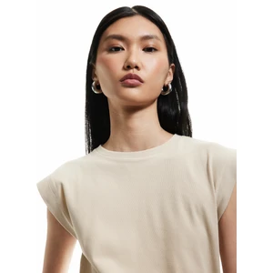 Pamuklu Bisiklet Yaka Kolsuz Basic Tişört