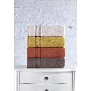 Cotton Box Plump 50x90 4lü Havlu Seti Mercan Sarı Kahve Bej