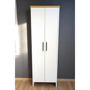 Serçe Design SERCE-182CAD1 2 Kapaklı Raflı Çok Amaçlı Dolap Mutfak Dolabı Kiler Dolabı Beyaz 182 cm