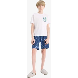 Erkek Çocuk Pijama Takımı Baskılı Kısa Kollu Üst Desenli Şort E2693A825HS